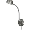 Sovrum|Läslampor-Aneta Juno Vägglampa LED 5W 3000K Stål