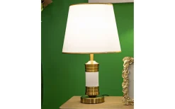 Bordslampor < Mauro Ferretti Jupiter Bordslampa 52cm Vit/Guld