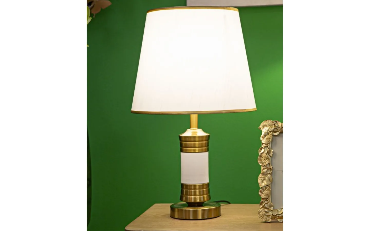 Bordslampor < Mauro Ferretti Jupiter Bordslampa 52cm Vit/Guld