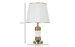 Bordslampor < Mauro Ferretti Jupiter Bordslampa 52cm Vit/Guld