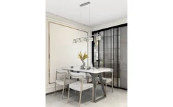 Avlånga Taklampor-Trio Lighting Kaprun Takpendel 5-delad E14 krom/grå