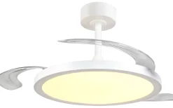 Takfläktar < Reality Kasfjord Takfläkt 107cm LED matt vit stjärnljus