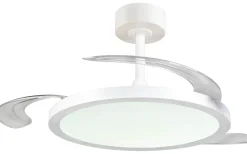 Takfläktar < Reality Kasfjord Takfläkt 107cm LED matt vit stjärnljus