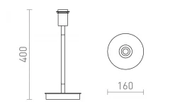 Sovrum|Lampfötter < Rendl Keith Lampfot USB Bok/Vit