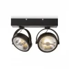 Avlånga Takspotlights|Takspot Med 2 Lampor-Rendl Kelly II Takspotlight Svart LED 2x12W 3000K