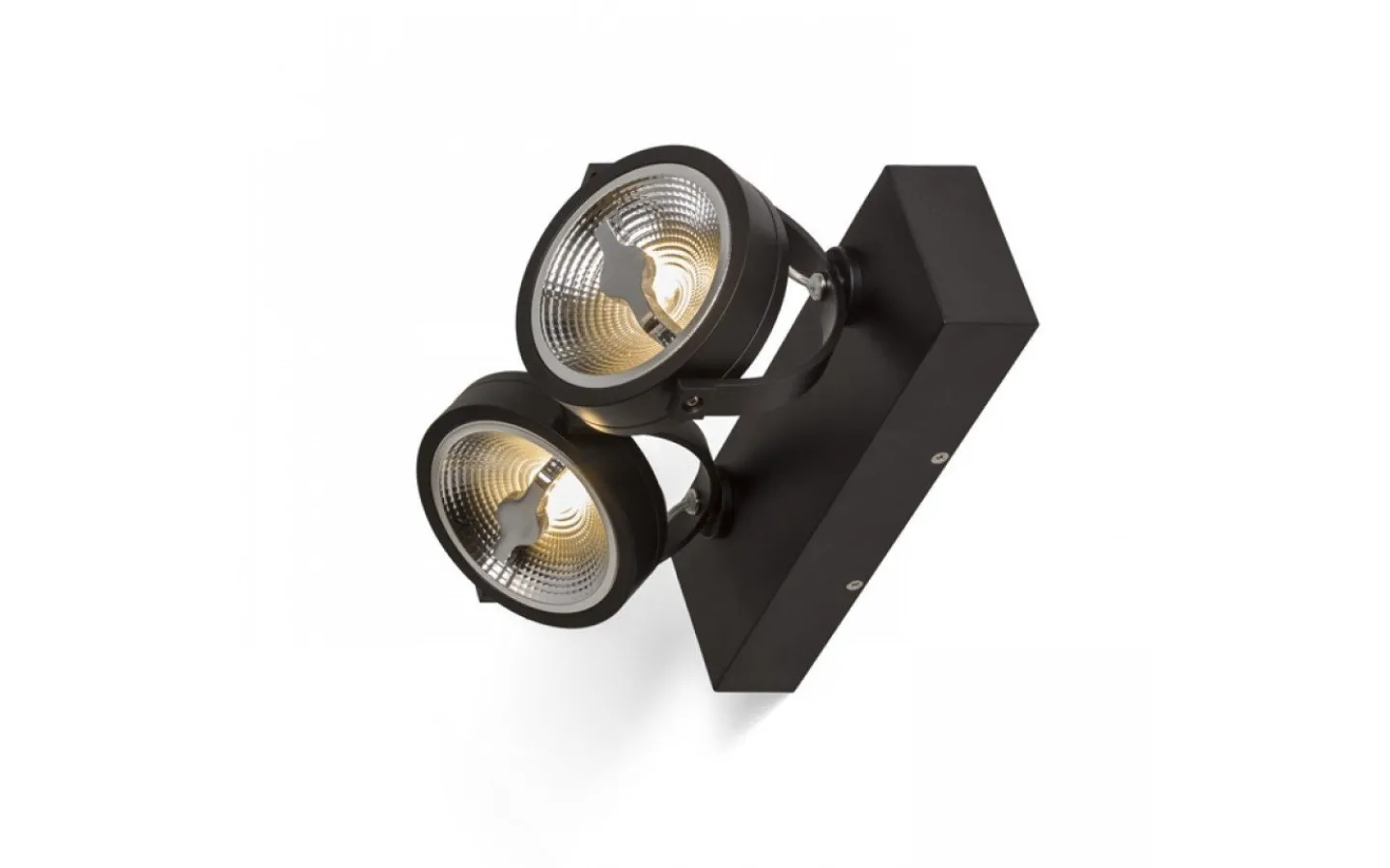 Avlånga Takspotlights|Takspot Med 2 Lampor-Rendl Kelly II Takspotlight Svart LED 2x12W 3000K