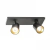Takspot Med 2 Lampor-Rendl Kenny II Takspotlight 31cm Svart/Guld