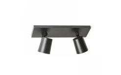 Takspot Med 2 Lampor-Rendl Kenny II Takspotlight 31cm Svart/Guld