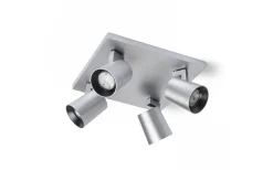 Takspot Med Minst 4 Lampor-Rendl Kenny LV Takspotlight 24cm Aluminium/Svart