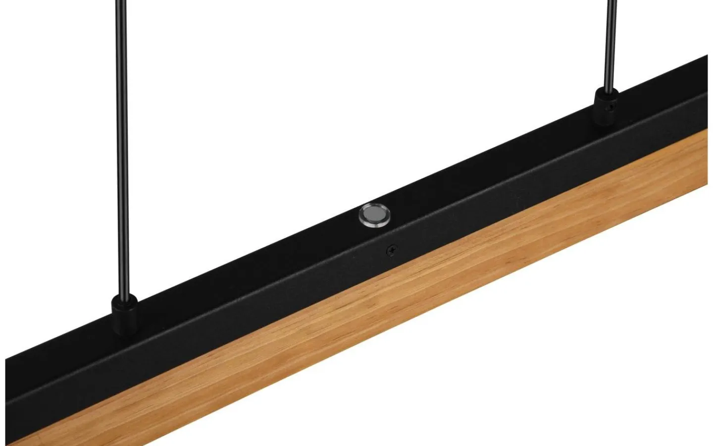 Avlånga Taklampor < Trio Lighting Kerala Takpendel LED matt svart/trä