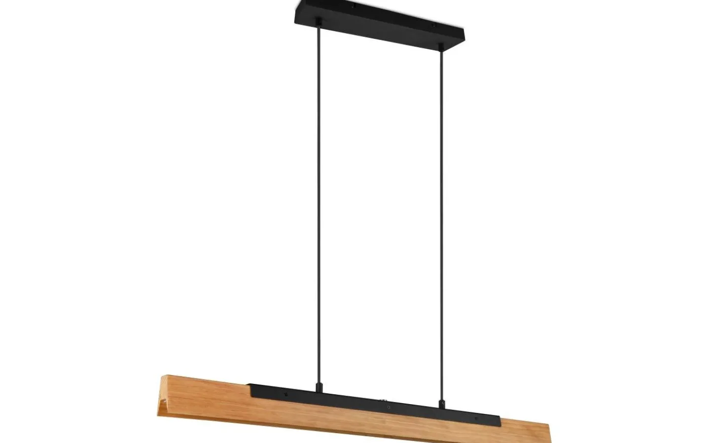 Avlånga Taklampor < Trio Lighting Kerala Takpendel LED matt svart/trä