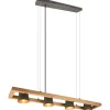 Avlånga Taklampor-Trio Lighting Klockpendel 4-delad E14 antik stål
