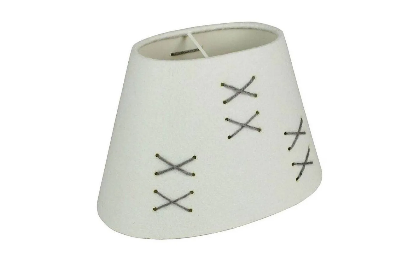 Ovala Lampskärmar < Oriva Kors Lampskärm Oval 14cm Vit/Grå