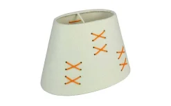 Ovala Lampskärmar-Oriva Kors Lampskärm Oval 22cm Vit/Orange
