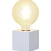 Vardagsrum|Bordslampor-Star Trading Kub Bordslampa E27 9cm Vit