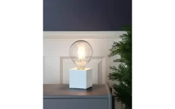 Vardagsrum|Bordslampor-Star Trading Kub Bordslampa E27 9cm Vit