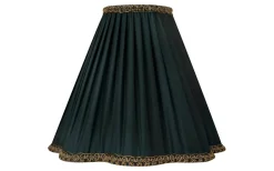 Plisserade Lampskärmar-ArmaturHantverk Kurtan Lampskärm Plisserad Ø25cm Mörkgrön