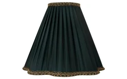 Toppringsskärmar|Plisserade Lampskärmar < ArmaturHantverk Kurtan Toppringskärm Ø25cm Mörkgrön