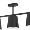 Plafonder < Eglo Lacey Plafond 78cm Svart/Natur