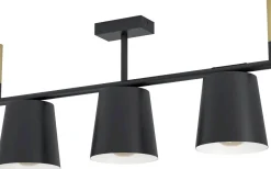 Plafonder < Eglo Lacey Plafond 78cm Svart/Natur
