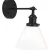 Badrum|Kök & Matplats < PR Home Lambda Vägglampa Svart/Opal