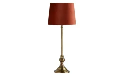 Bordslampor-PR Home Lampfot Andrea 43cm Antikmässing med skärm Sofia Sammet Rost