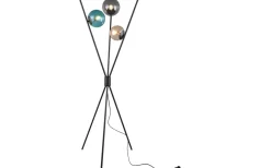 Golvlampor-Trio Lighting Lance Golvlampa 3xE14 svart