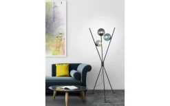 Golvlampor-Trio Lighting Lance Golvlampa 3xE14 svart