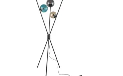Golvlampor-Trio Lighting Lance Golvlampa 3xE14 svart