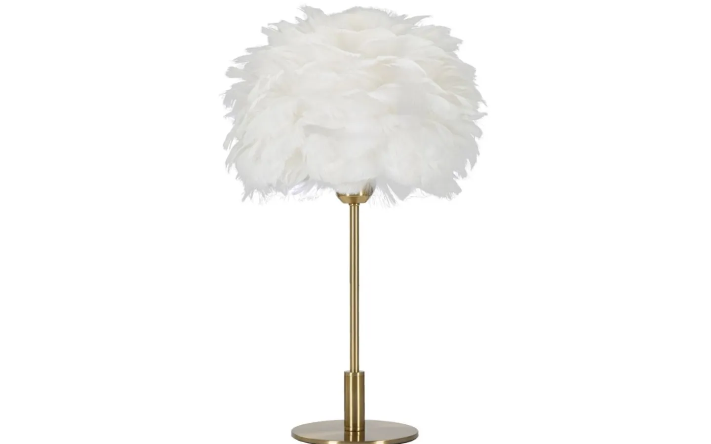 Bordslampor-Mauro Ferretti Largo Bordslampa Kullfjäder 50cm Vit/Guld