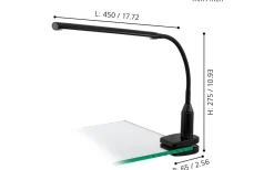 Klämlampor < Eglo Laroa Klämspot 3-Steg DIM LED 4000K 4,5W Svart