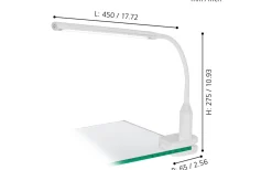 Klämlampor < Eglo Laroa Klämspot 3-Steg DIM LED 4000K 4,5W Vit