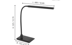 Skrivbordslampor-Eglo Laroa Skrivbordslampa 33cm LED 4000K 3,5W Svart