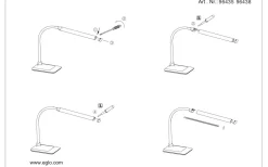 Skrivbordslampor-Eglo Laroa Skrivbordslampa 33cm LED 4000K 3,5W Svart