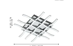Plafonder < Eglo Lasana Plafond 50cm LED 3000K 36W Krom