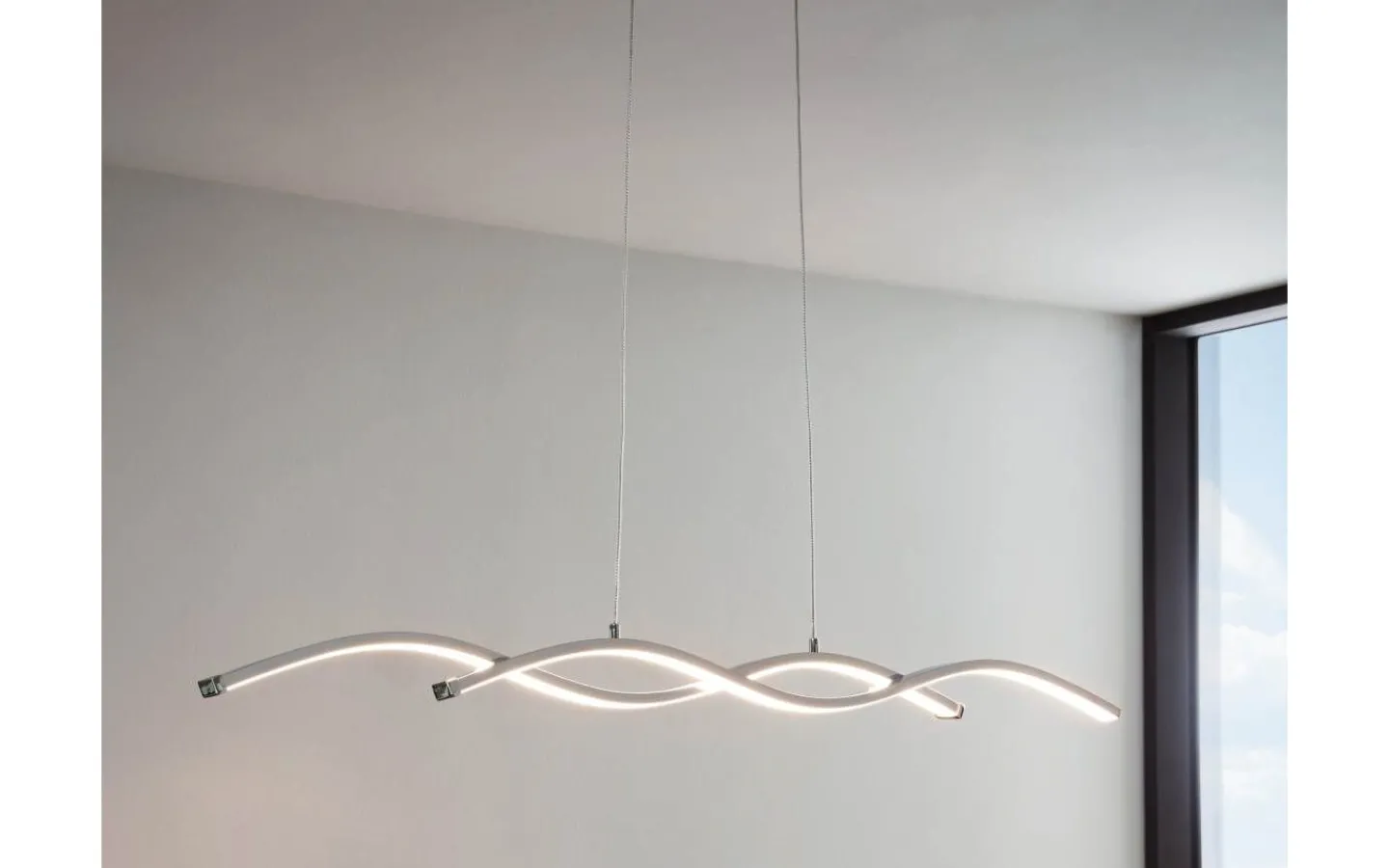 Avlånga Taklampor < Eglo Lasana 2 Taklampa 120cm LED 3000K 2x14W Krom