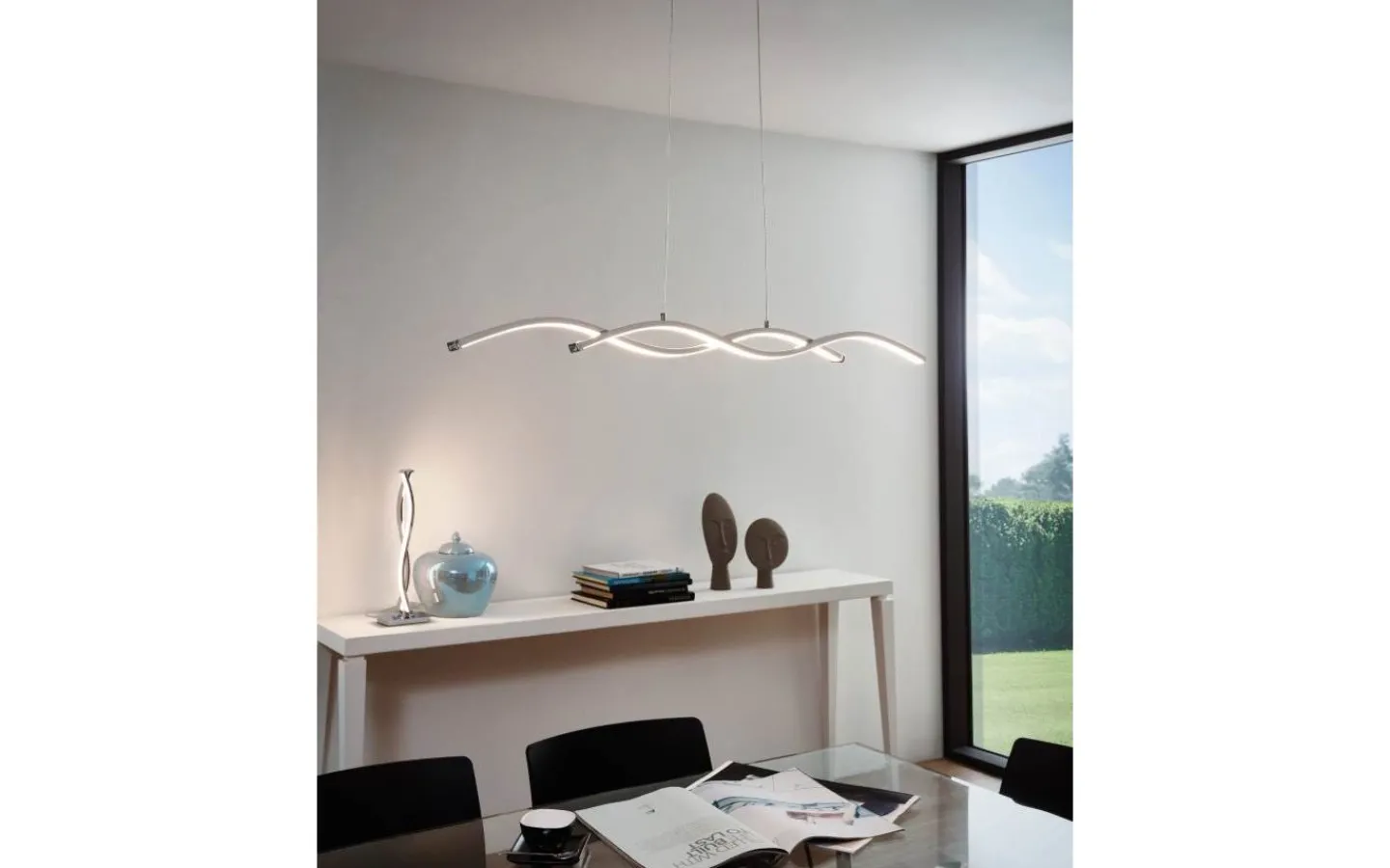 Avlånga Taklampor < Eglo Lasana 2 Taklampa 120cm LED 3000K 2x14W Krom