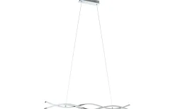 Avlånga Taklampor-Eglo Lasana Taklampa 100cm LED 3x12W 3000K Krom/Vit