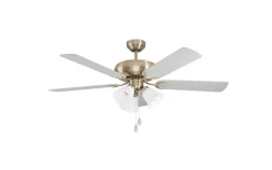 Takfläktar < Eglo Las Palmas Takfläkt 132cm Nickel Med Belysning