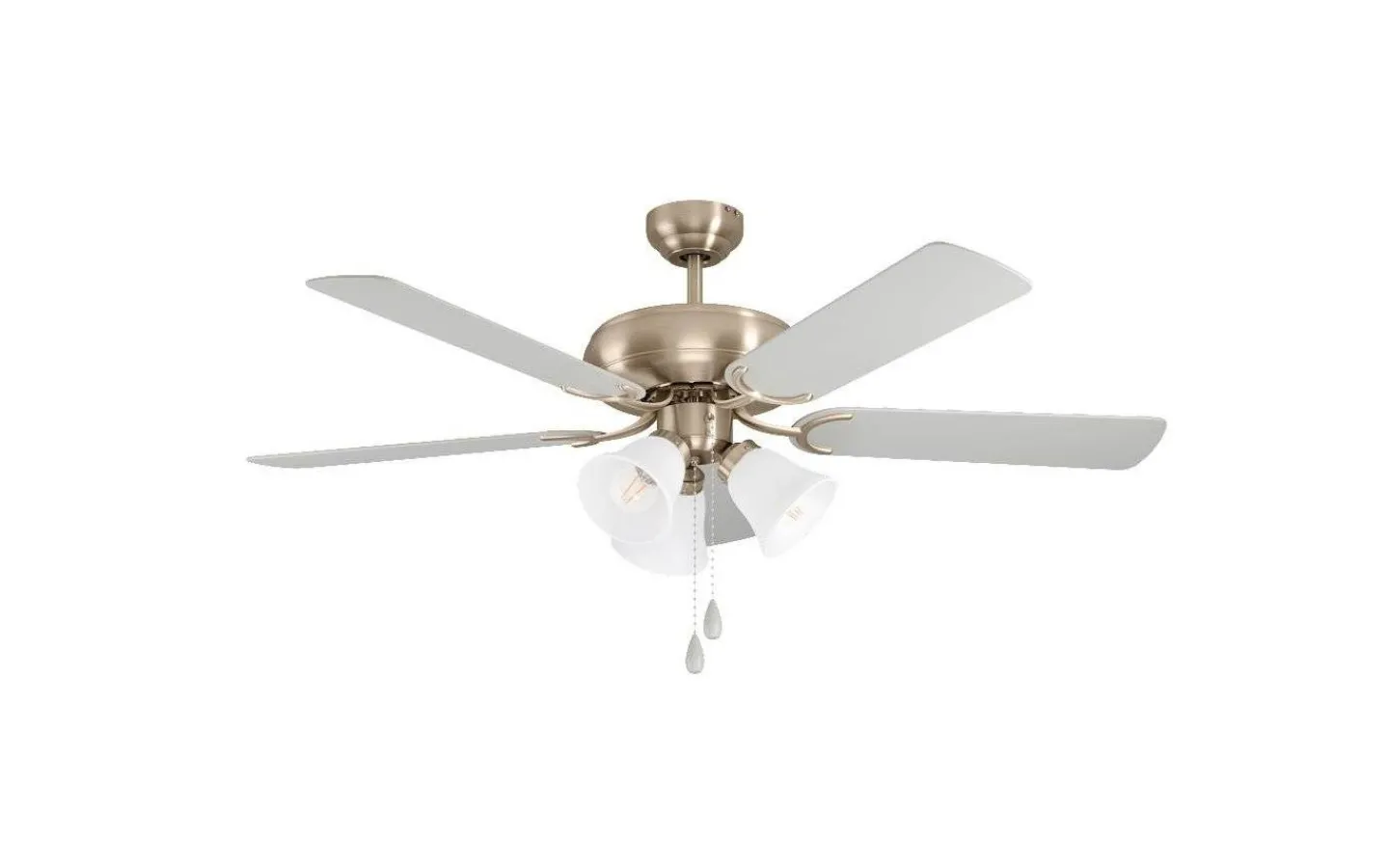 Takfläktar < Eglo Las Palmas Takfläkt 132cm Nickel Med Belysning