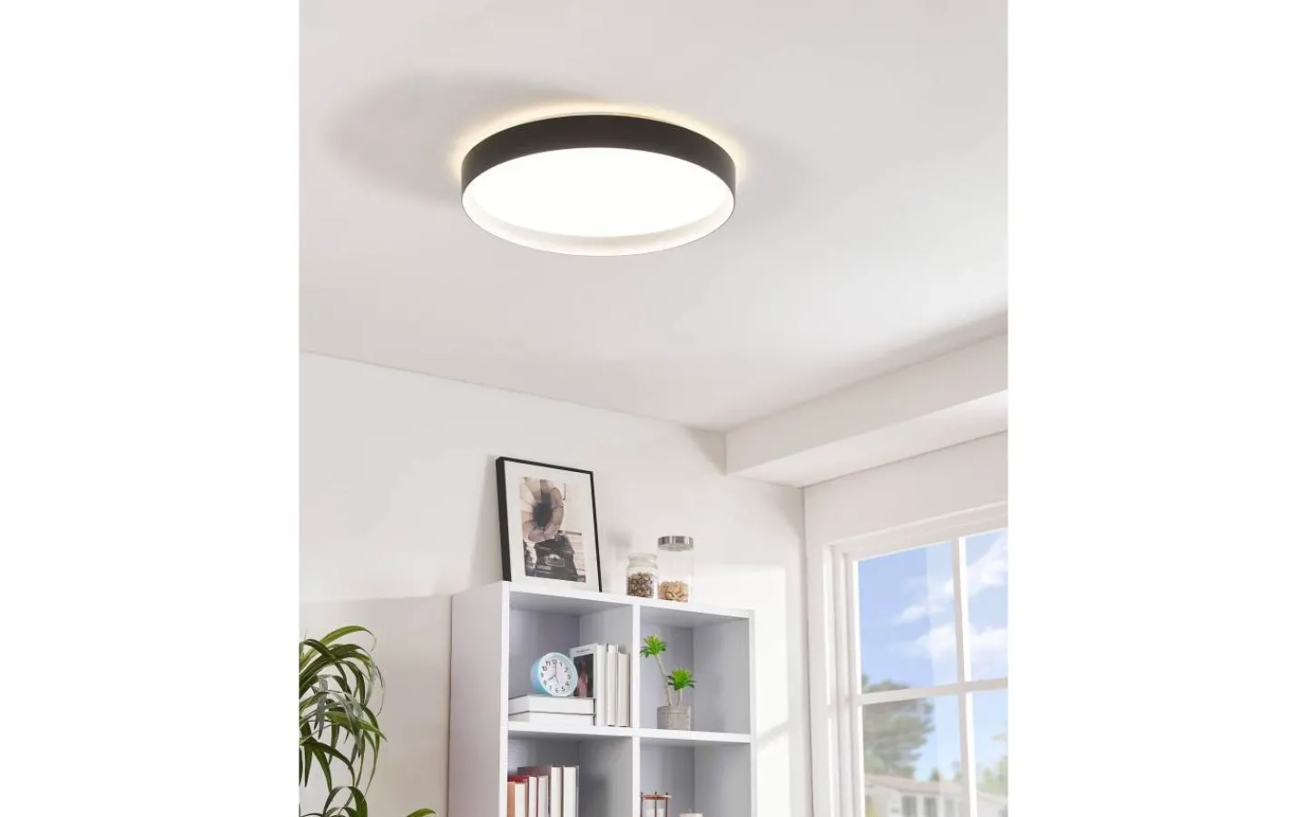 Plafonder < Eglo Laurito Plafond 49cm LED 3000-6500K 24W med Fjärrkontroll Svart