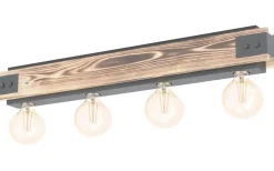 Plafonder < Eglo Layham Plafond 76cm 4L Trä/Svart