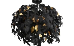 Plafonder-Reality Leavy Plafond 70cm 3xE14 mattsvart