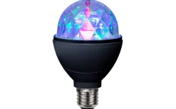 Barnrum < Star Trading LED E27 Glob 80mm Disco RGB Roterande 3W