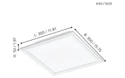 Plafonder < Eglo Led Plafond 30cm LED 4000K 14W Vit