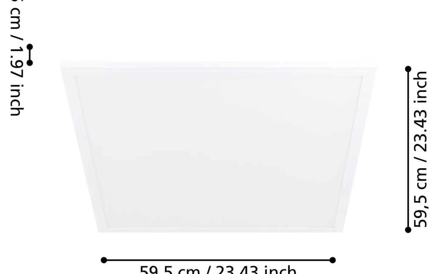 Plafonder-Eglo Led Plafond 59,5cm LED 4000K 35W Vit