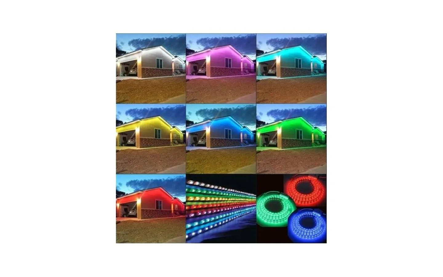 230V Led Slinga|Hall & Trappa-TeraLite LED LEDstrip 230V 10W/m RGB 60led/m 1m Cut Metervara