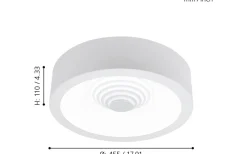 Plafonder < Eglo Leganes Plafond 45,5cm LED 3000K 25,5W Vit