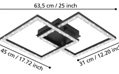 Plafonder < Eglo Lejias Plafond 45cm LED 3000K 21W Svart