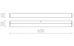 Badrum|Badrumslampor Vägg < Rendl Levia Vägglampa Krom 60cm LED 12W IP44 3000K
